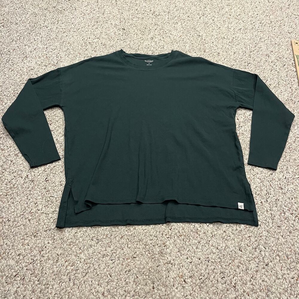 Burts Bee's Baby Organic Cotton Ribbed Thermal Long Sleeve M Green Basic Capsule